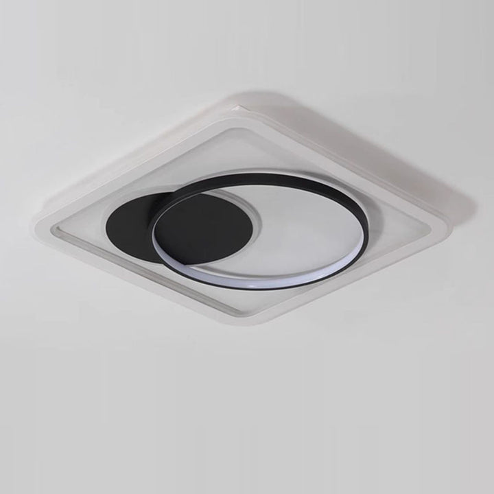 Modern Minimalist Round Rectangle Square Acrylic Iron LED Flush Mount Ceiling Light For Living Room &amp; Bedroom