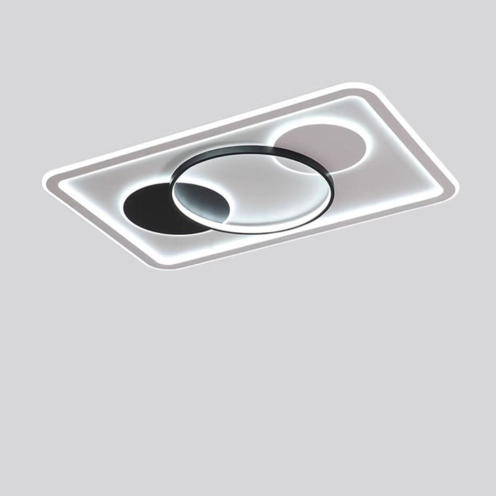 Modern Minimalist Round Rectangle Square Acrylic Iron LED Flush Mount Ceiling Light For Living Room &amp; Bedroom