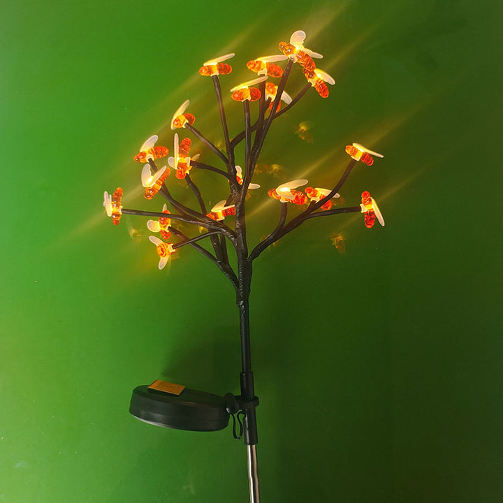 Moderne Art Deco PVC Solar 20 Licht Simulation Biene Outdoor Rasen LED Boden Einstecklicht für Garten 