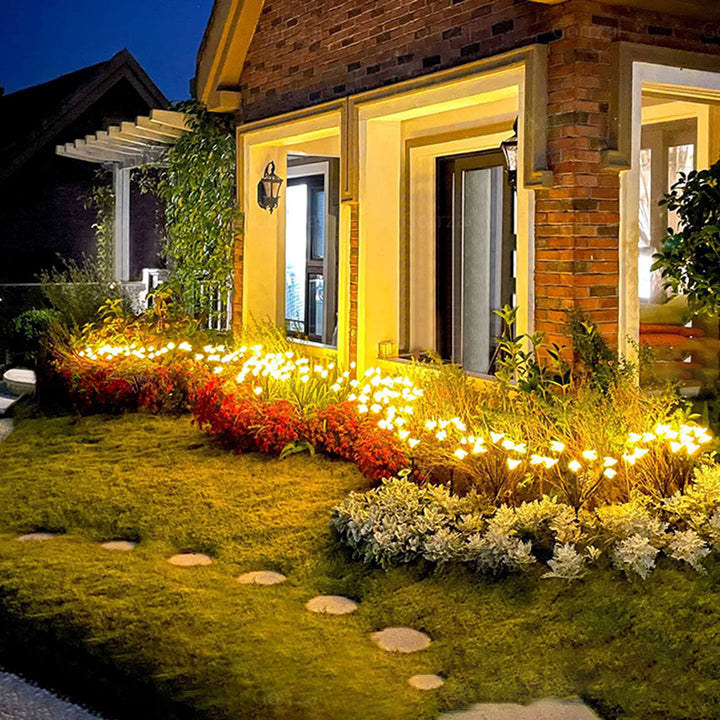 Art déco moderne PVC solaire 20 lumières simulation abeille lumière LED à insérer dans le sol pour jardin 