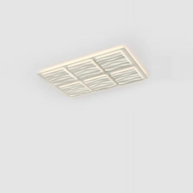 Zeitgenössische nordische geometrische Eisen-Aluminium-LED-Deckenleuchte mit bündiger Halterung für Schlafzimmer 