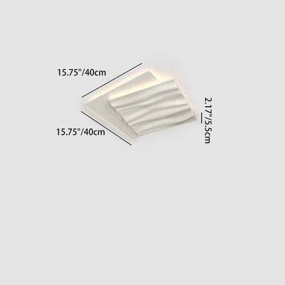 Zeitgenössische nordische geometrische Eisen-Aluminium-LED-Deckenleuchte mit bündiger Halterung für Schlafzimmer 