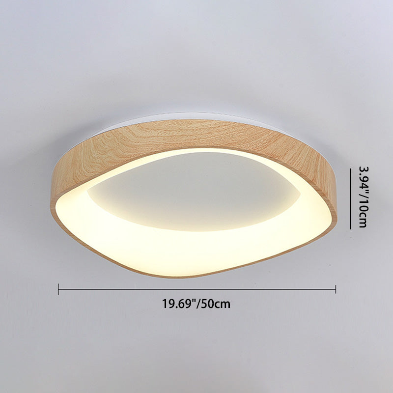 Plafonnier LED rond irrégulier en fer acrylique de simplicité moderne pour chambre 