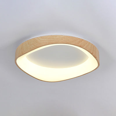 Plafonnier LED rond irrégulier en fer acrylique de simplicité moderne pour chambre 