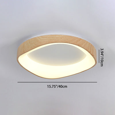 Plafonnier LED rond irrégulier en fer acrylique de simplicité moderne pour chambre 