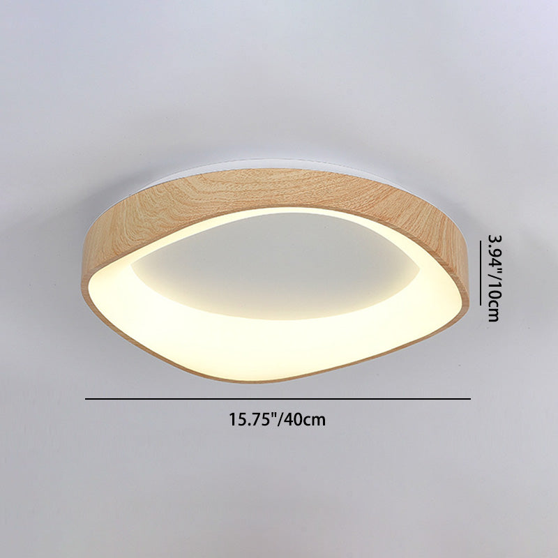 Plafonnier LED rond irrégulier en fer acrylique de simplicité moderne pour chambre 