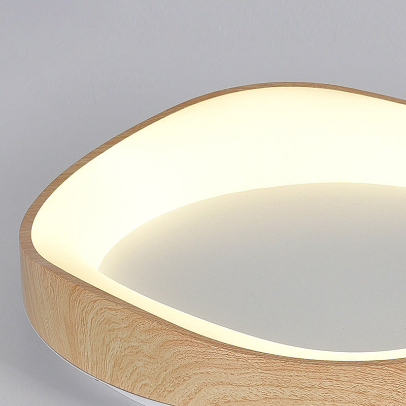 Plafonnier LED rond irrégulier en fer acrylique de simplicité moderne pour chambre 