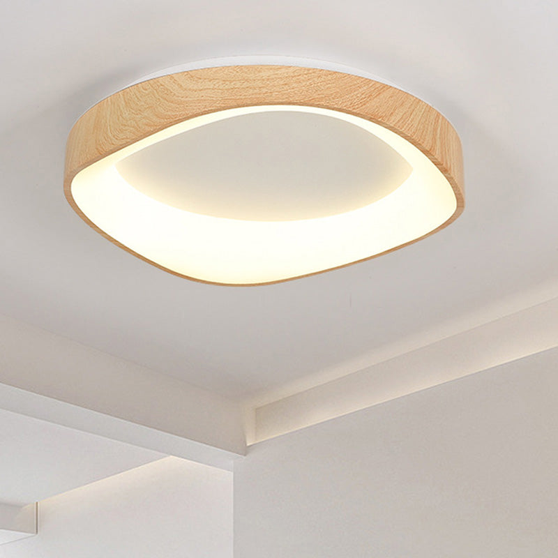 Plafonnier LED rond irrégulier en fer acrylique de simplicité moderne pour chambre 