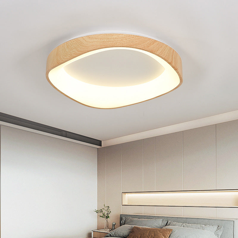 Plafonnier LED rond irrégulier en fer acrylique de simplicité moderne pour chambre 