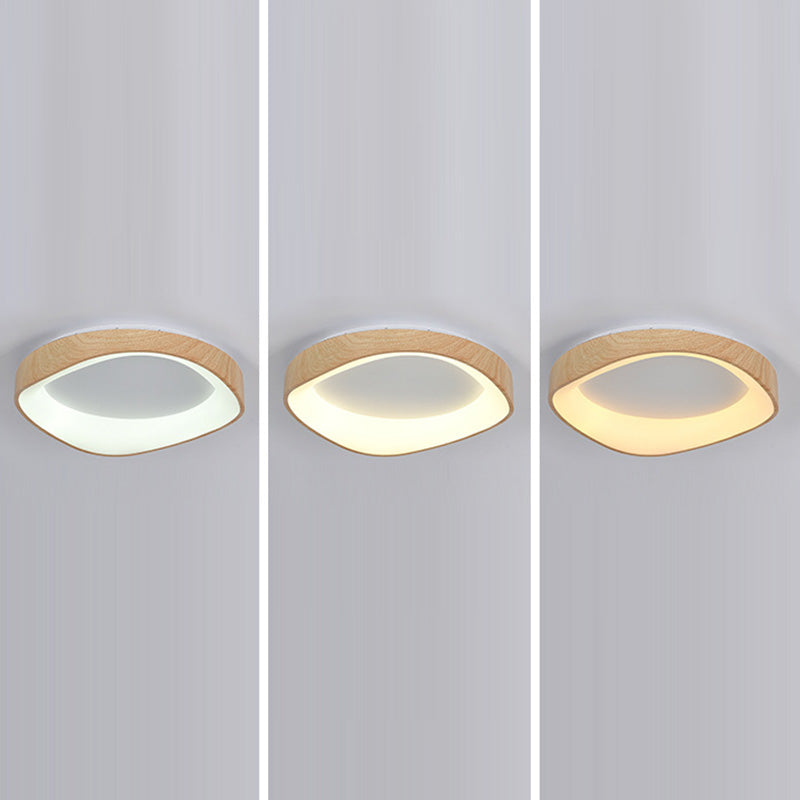 Plafonnier LED rond irrégulier en fer acrylique de simplicité moderne pour chambre 