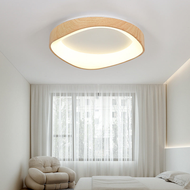 Plafonnier LED rond irrégulier en fer acrylique de simplicité moderne pour chambre 