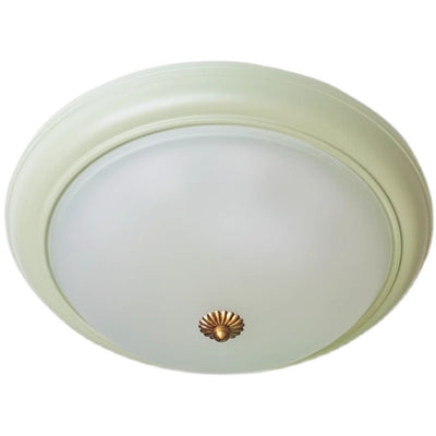 Luz de techo empotrada LED redonda de vidrio y hierro retro contemporáneo para dormitorio 