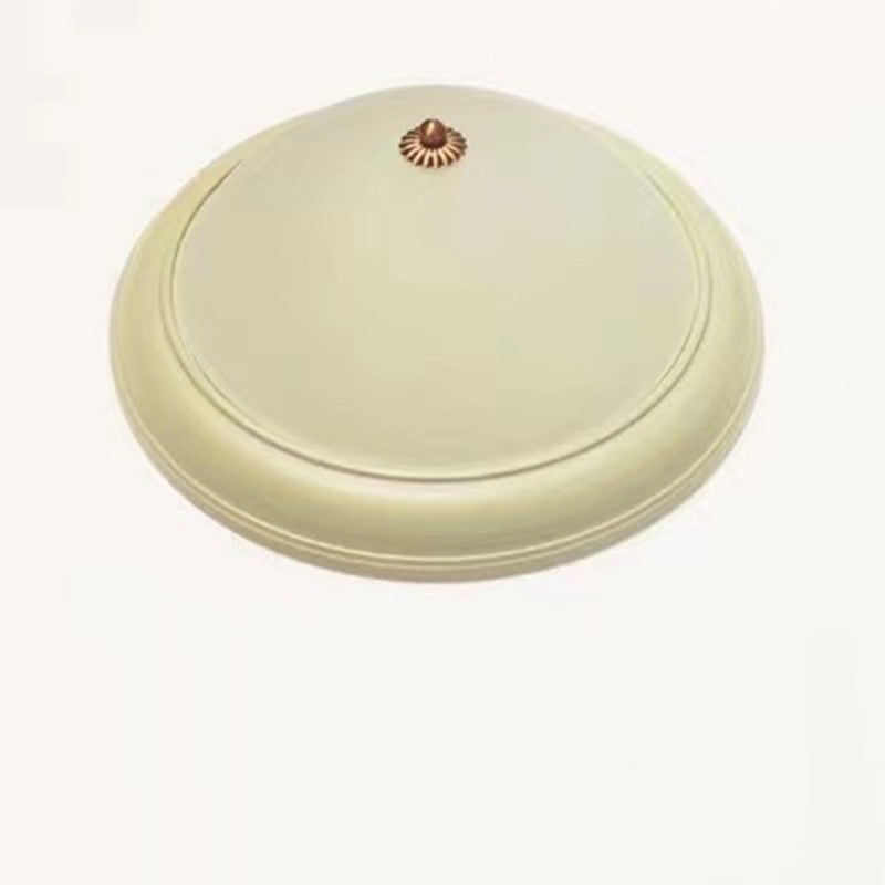 Luz de techo empotrada LED redonda de vidrio y hierro retro contemporáneo para dormitorio 
