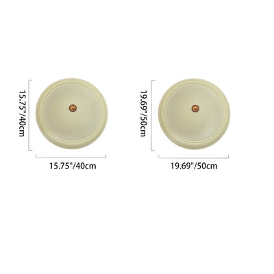 Luz de techo empotrada LED redonda de vidrio y hierro retro contemporáneo para dormitorio 