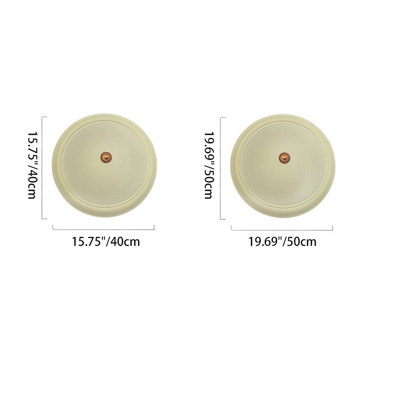 Luz de techo empotrada LED redonda de vidrio y hierro retro contemporáneo para dormitorio 