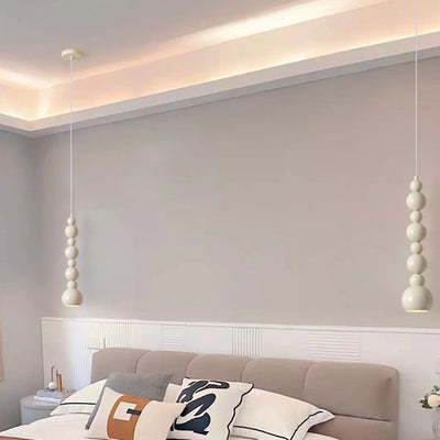 Lámpara colgante de 1 luz en forma de calabaza de hierro creativo contemporáneo para dormitorio 