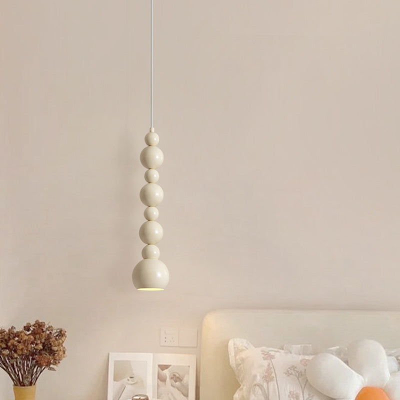 Lámpara colgante de 1 luz en forma de calabaza de hierro creativo contemporáneo para dormitorio 