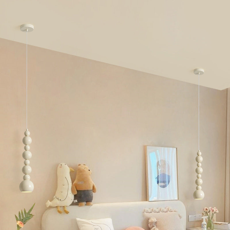 Lámpara colgante de 1 luz en forma de calabaza de hierro creativo contemporáneo para dormitorio 
