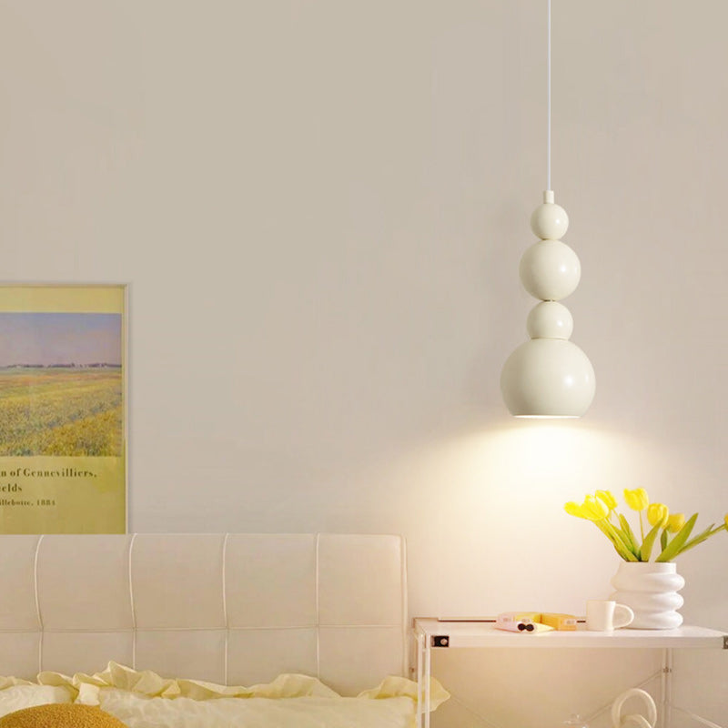 Lámpara colgante de 1 luz en forma de calabaza de hierro creativo contemporáneo para dormitorio 