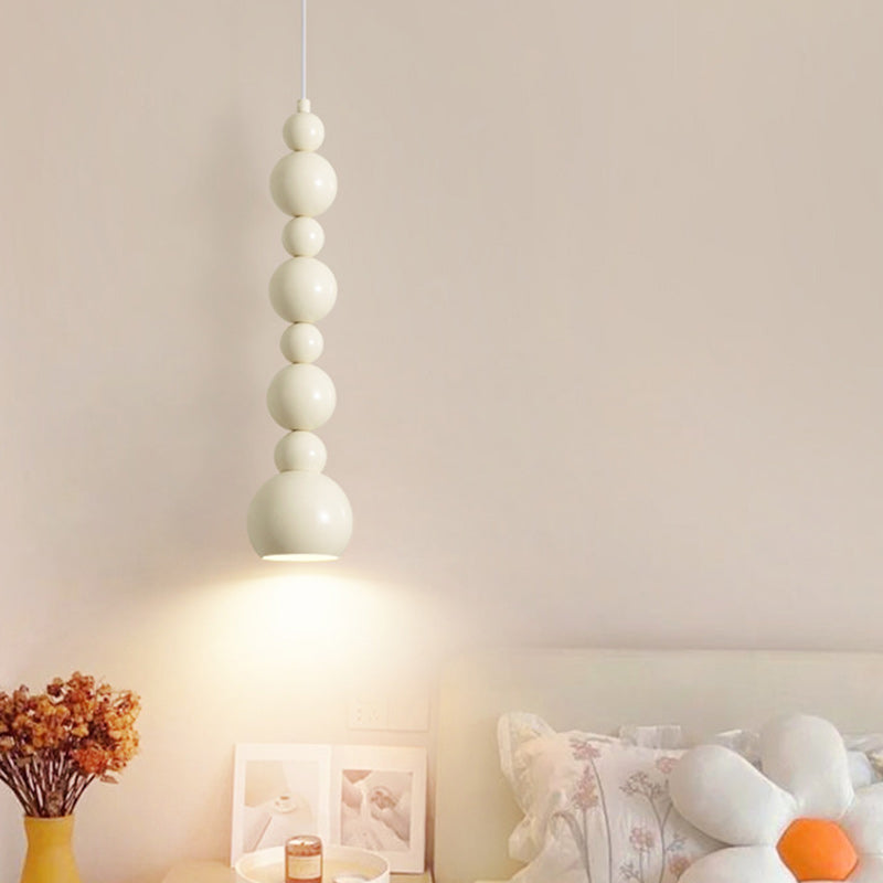 Lámpara colgante de 1 luz en forma de calabaza de hierro creativo contemporáneo para dormitorio 