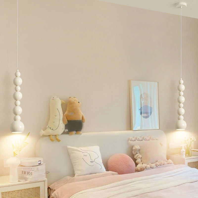 Lámpara colgante de 1 luz en forma de calabaza de hierro creativo contemporáneo para dormitorio 