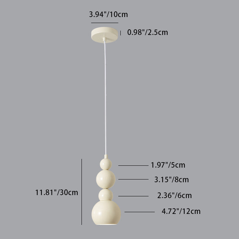 Lámpara colgante de 1 luz en forma de calabaza de hierro creativo contemporáneo para dormitorio 
