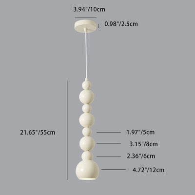 Lámpara colgante de 1 luz en forma de calabaza de hierro creativo contemporáneo para dormitorio 