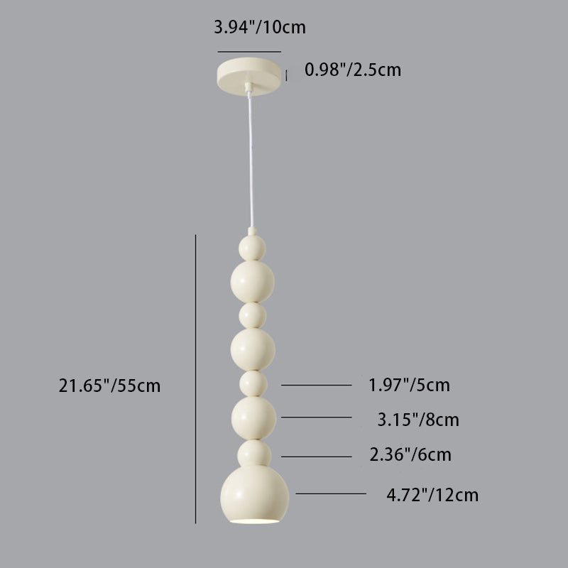 Lámpara colgante de 1 luz en forma de calabaza de hierro creativo contemporáneo para dormitorio 