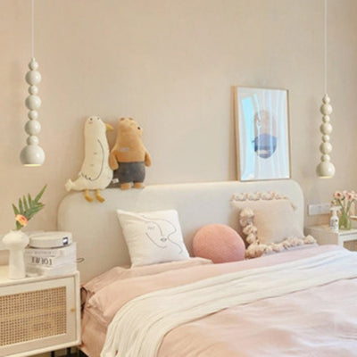 Lámpara colgante de 1 luz en forma de calabaza de hierro creativo contemporáneo para dormitorio 