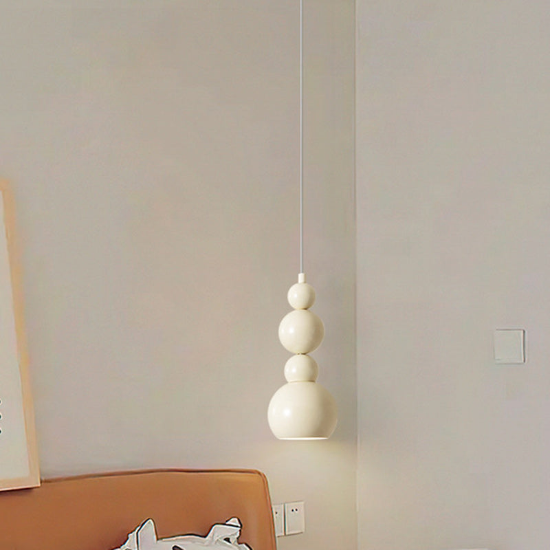 Lámpara colgante de 1 luz en forma de calabaza de hierro creativo contemporáneo para dormitorio 