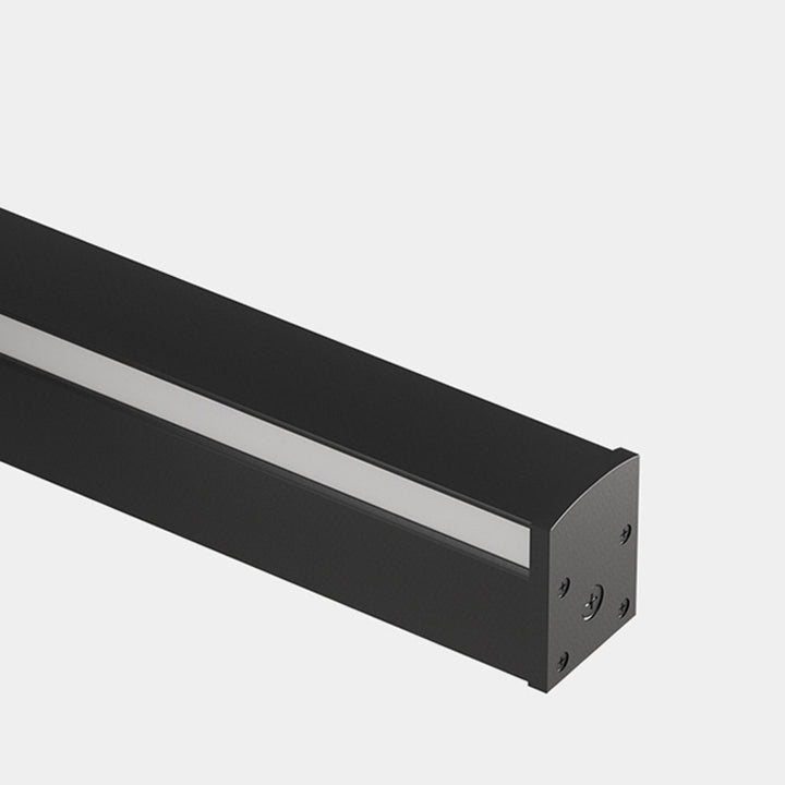 Moderne minimalistische LED-Wandleuchte aus Aluminium und Acryl in langer Streifenform für das Wohnzimmer 