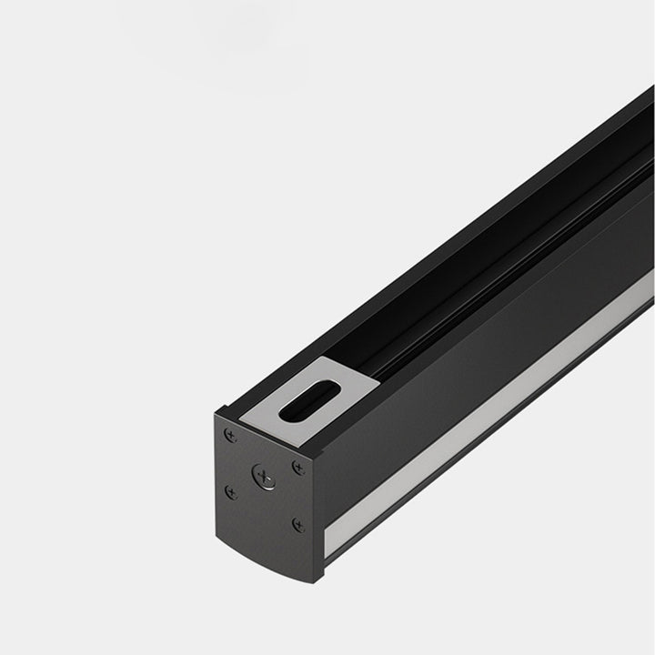 Moderne minimalistische LED-Wandleuchte aus Aluminium und Acryl in langer Streifenform für das Wohnzimmer 