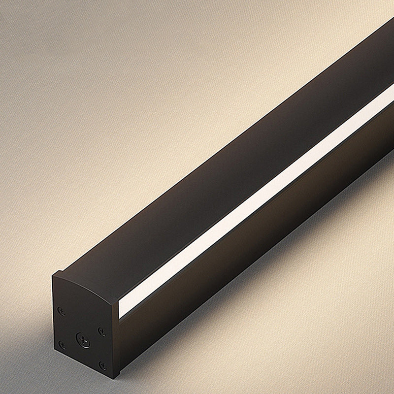 Moderne minimalistische LED-Wandleuchte aus Aluminium und Acryl in langer Streifenform für das Wohnzimmer 