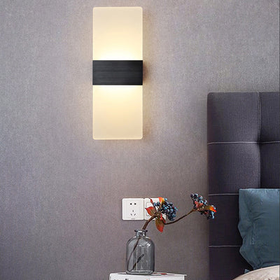 Modern Simplicity Acrylic Aluminum Rectangle LED Wall Sconce Lamp For Living Room