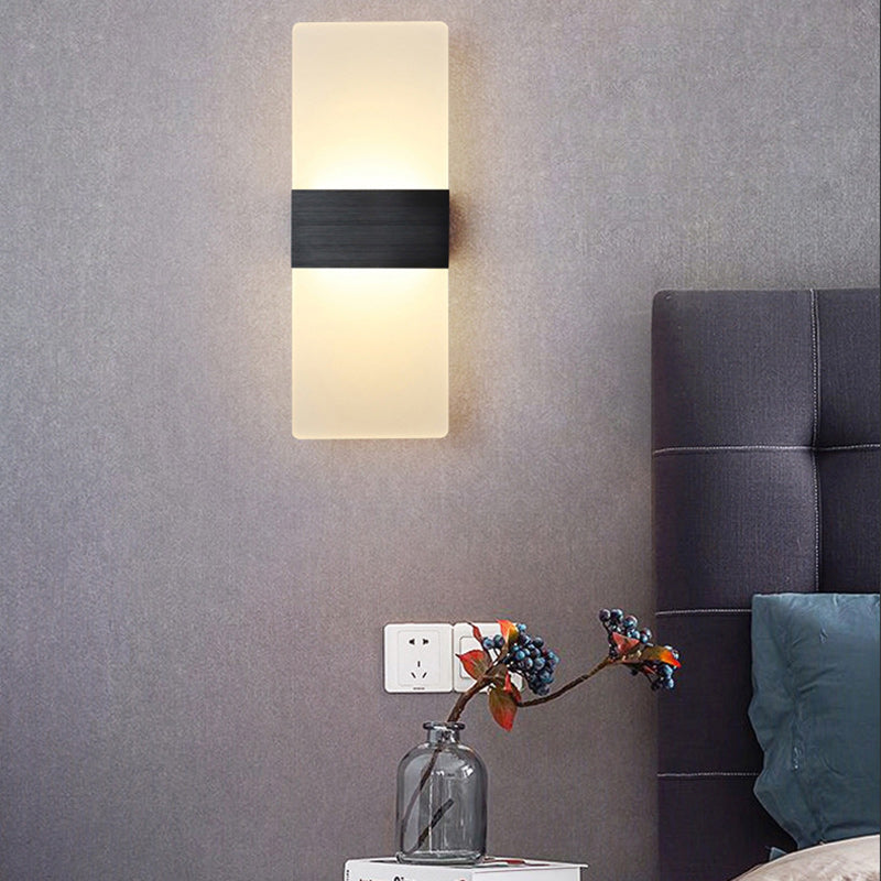 Modern Simplicity Acrylic Aluminum Rectangle LED Wall Sconce Lamp For Living Room