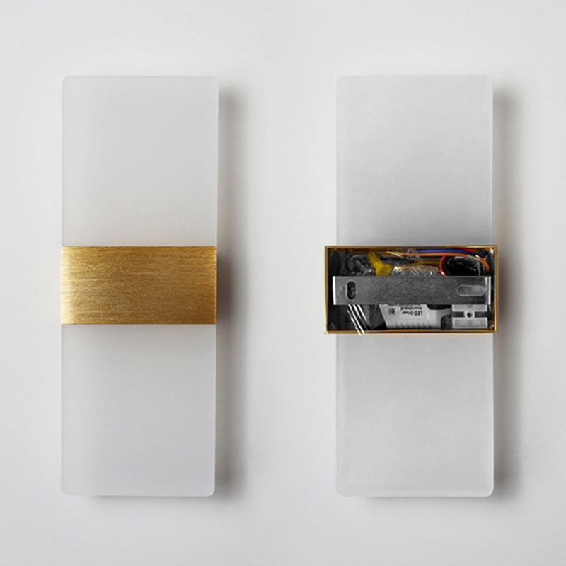Modern Simplicity Acrylic Aluminum Rectangle LED Wall Sconce Lamp For Living Room