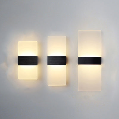 Modern Simplicity Acrylic Aluminum Rectangle LED Wall Sconce Lamp For Living Room