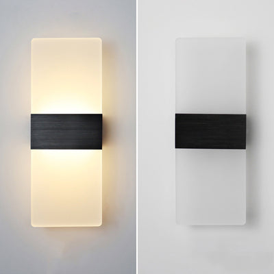 Modern Simplicity Acrylic Aluminum Rectangle LED Wall Sconce Lamp For Living Room