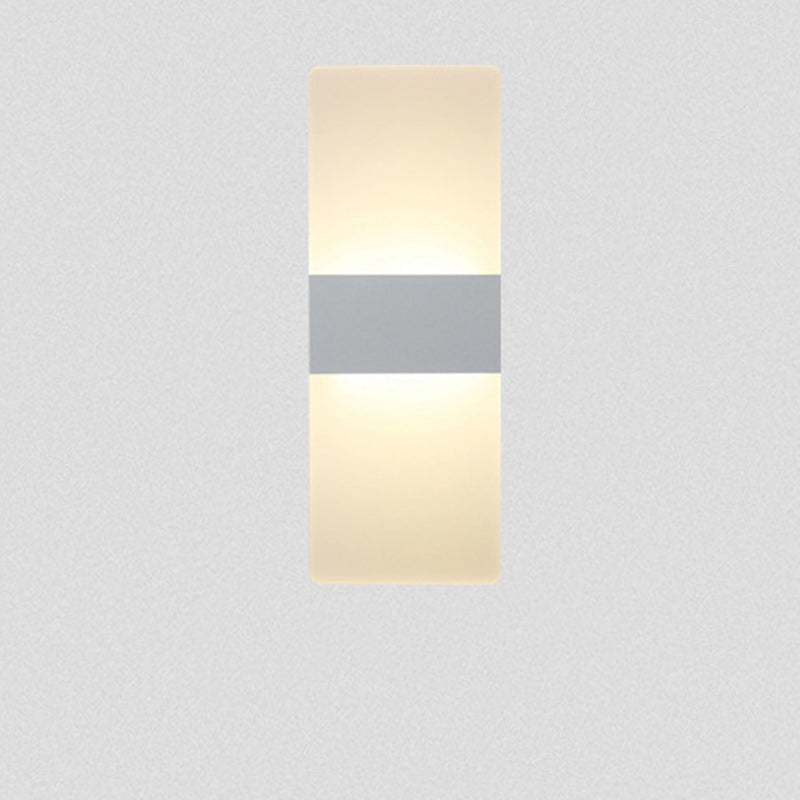 Modern Simplicity Acrylic Aluminum Rectangle LED Wall Sconce Lamp For Living Room