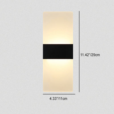 Modern Simplicity Acrylic Aluminum Rectangle LED Wall Sconce Lamp For Living Room