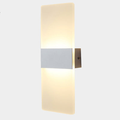 Modern Simplicity Acrylic Aluminum Rectangle LED Wall Sconce Lamp For Living Room