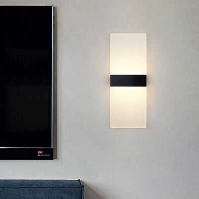 Modern Simplicity Acrylic Aluminum Rectangle LED Wall Sconce Lamp For Living Room