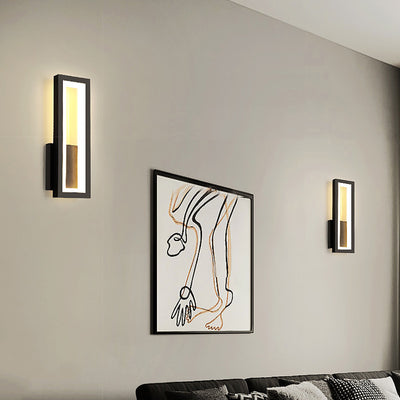 Moderno Minimalista Lámpara Aplique de Pared LED de Aluminio Acrílico Rectangular Para Dormitorio 