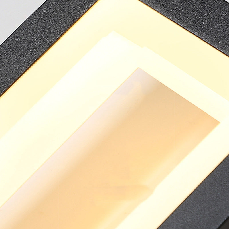 Moderno Minimalista Lámpara Aplique de Pared LED de Aluminio Acrílico Rectangular Para Dormitorio 