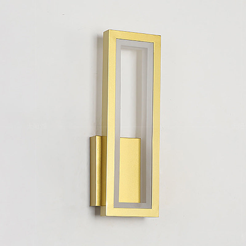 Moderno Minimalista Lámpara Aplique de Pared LED de Aluminio Acrílico Rectangular Para Dormitorio 