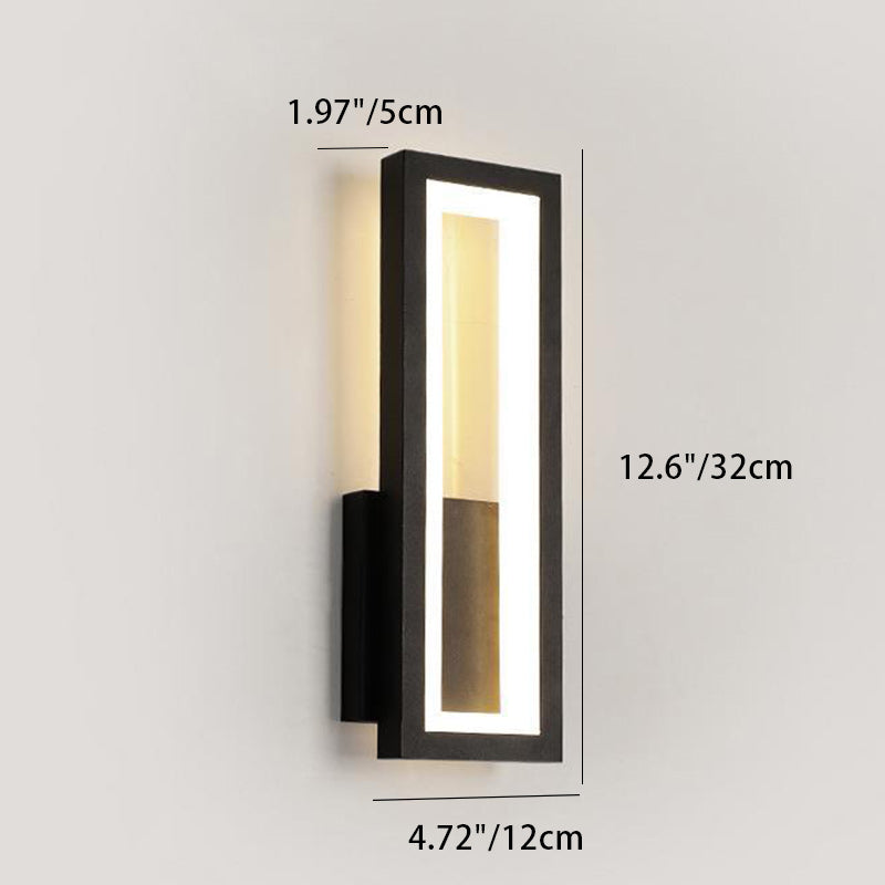 Moderno Minimalista Lámpara Aplique de Pared LED de Aluminio Acrílico Rectangular Para Dormitorio 