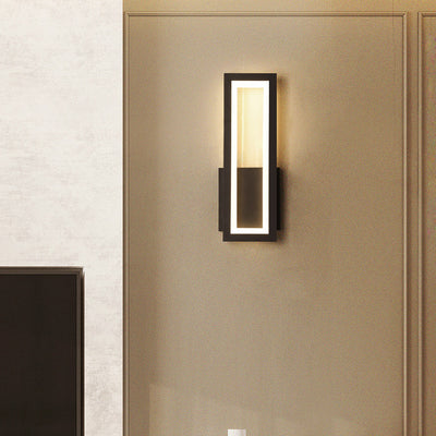 Moderno Minimalista Lámpara Aplique de Pared LED de Aluminio Acrílico Rectangular Para Dormitorio 