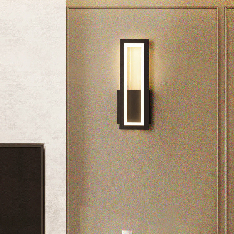Moderno Minimalista Lámpara Aplique de Pared LED de Aluminio Acrílico Rectangular Para Dormitorio 
