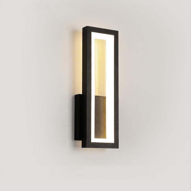 Moderno Minimalista Lámpara Aplique de Pared LED de Aluminio Acrílico Rectangular Para Dormitorio 