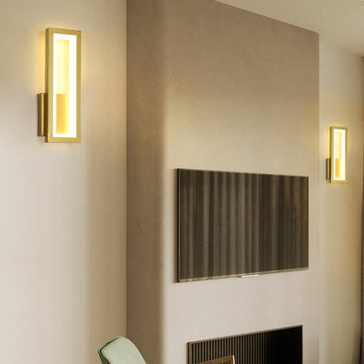 Moderno Minimalista Lámpara Aplique de Pared LED de Aluminio Acrílico Rectangular Para Dormitorio 